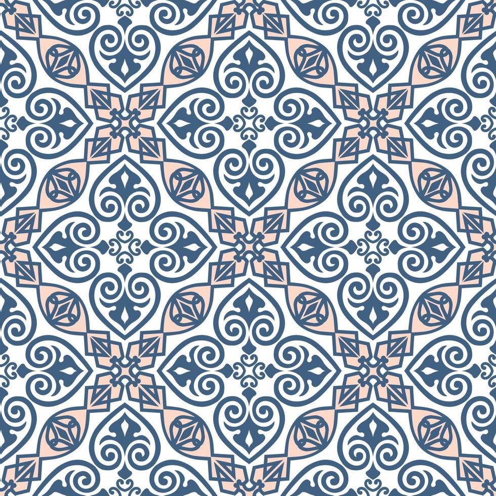 abstrakte nahtlose Blumenmuster. mosaik floraler ornamentaler hintergrund. muslimisches Ornament im arabischen Orient-Stil. arabische, indische Motive. gut für stoff, textil, hintergrunddesign vektor