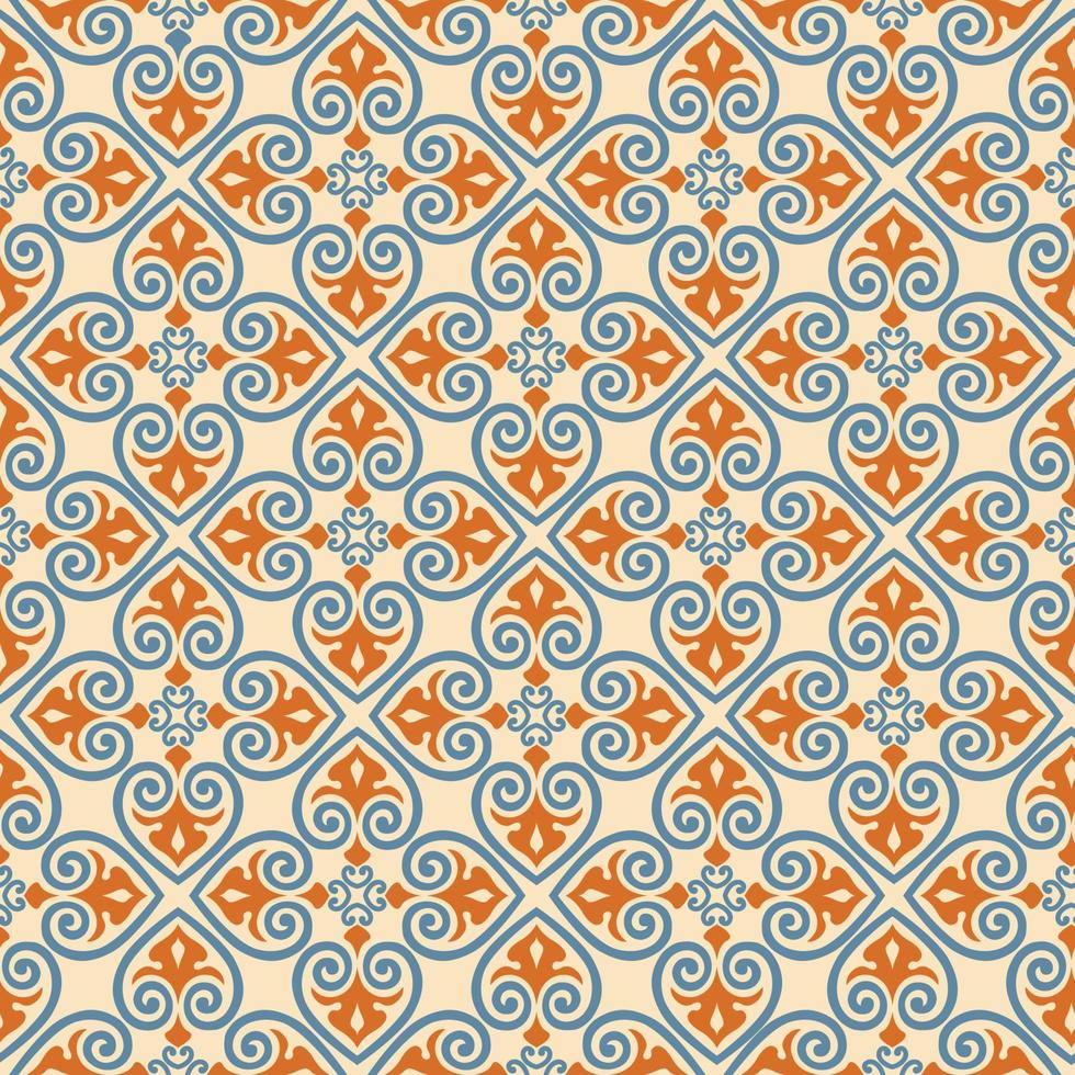 abstrakt sömlösa blommönster. mosaik blommig dekorativ bakgrund. muslimsk prydnad i arabisk orient stil. arabiska, indiska motiv. bra för tyg, textil, tapeter bakgrundsdesign vektor