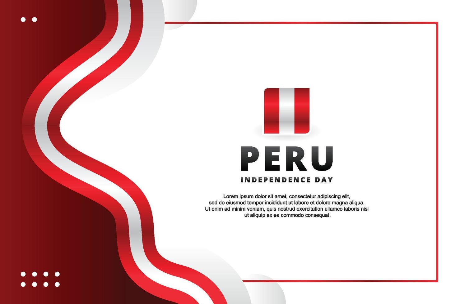 peru unabhängigkeitstag designhintergrund für internationalen moment vektor