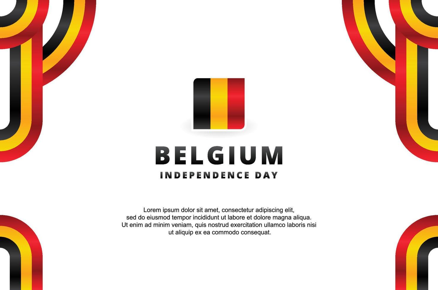 belgischer unabhängigkeitstag designhintergrund für internationalen moment vektor