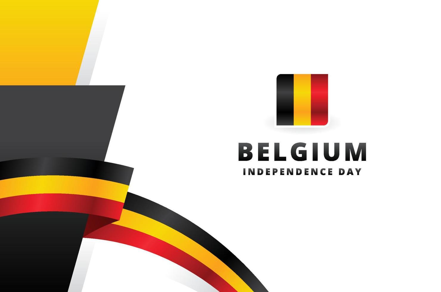 Belgien självständighetsdagen design bakgrund för internationellt ögonblick vektor