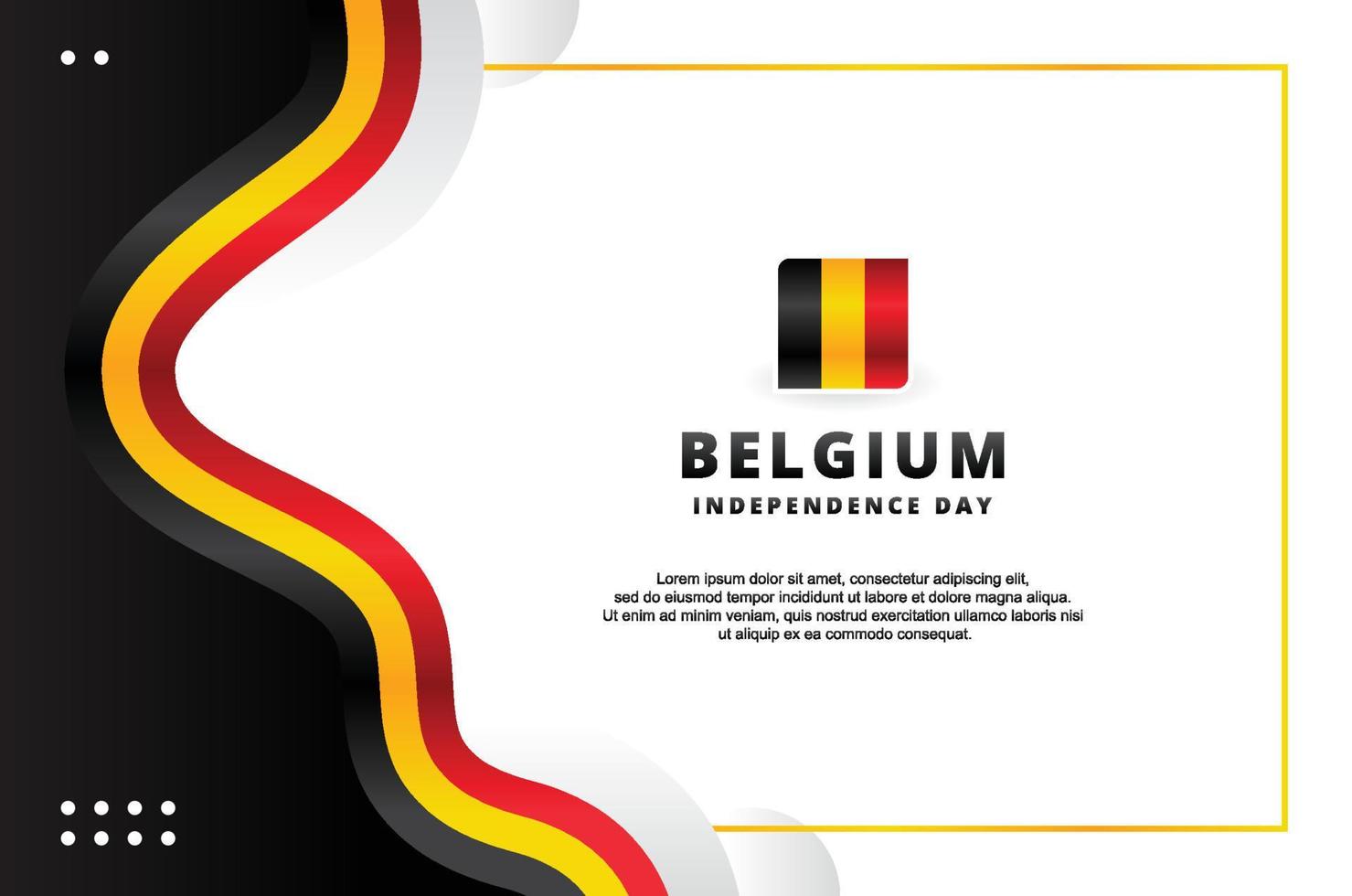 belgischer unabhängigkeitstag designhintergrund für internationalen moment vektor