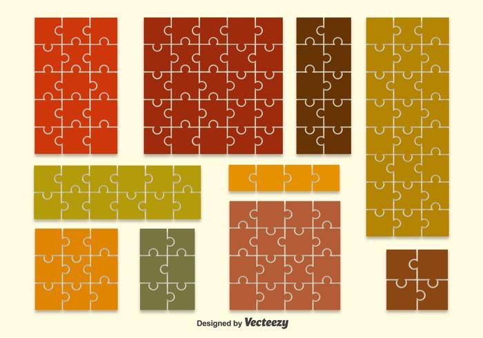 Puzzle Form Kulisse Vektoren