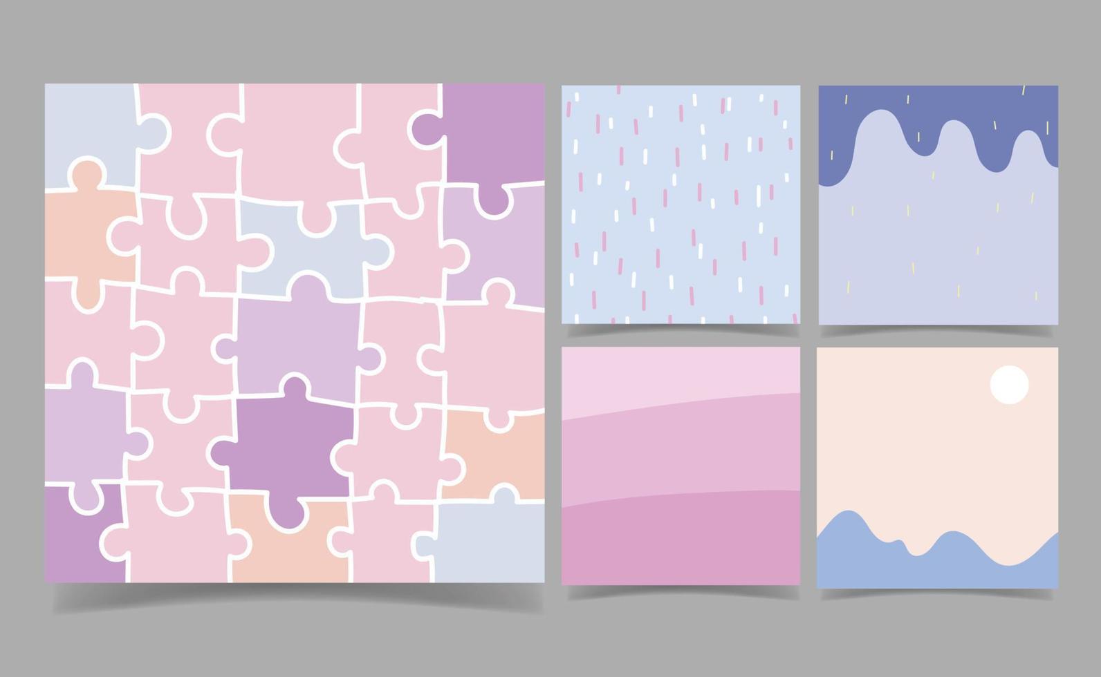 pastellfarbene Memo-Notizen-Vorlage für das Design von Grußkarten für Schrottbuchungen. abstrakter Hintergrund. Tapeten-Geschenkpapier. vektor
