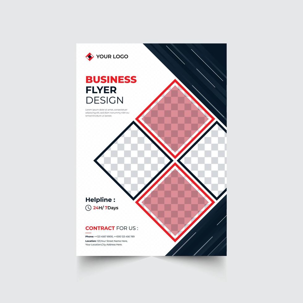 företags flyer designmall för företag vektor