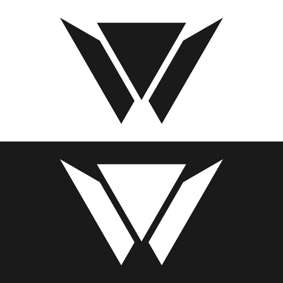 Buchstabe w Logo-Design vektor