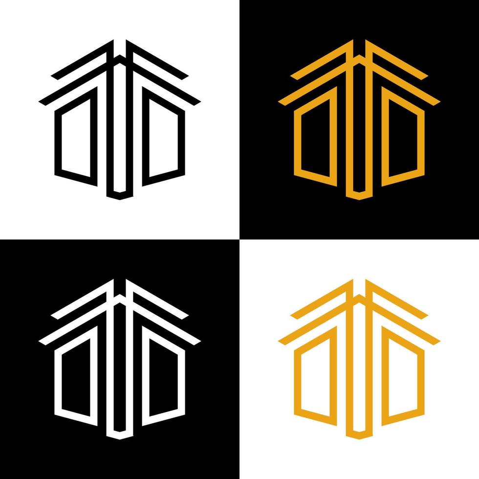 monogram hem logotyp design vektor