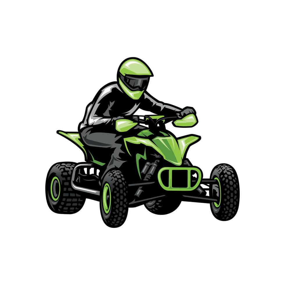 ATV-Quad-Bike und Extremsport-Illustrationsvektor vektor