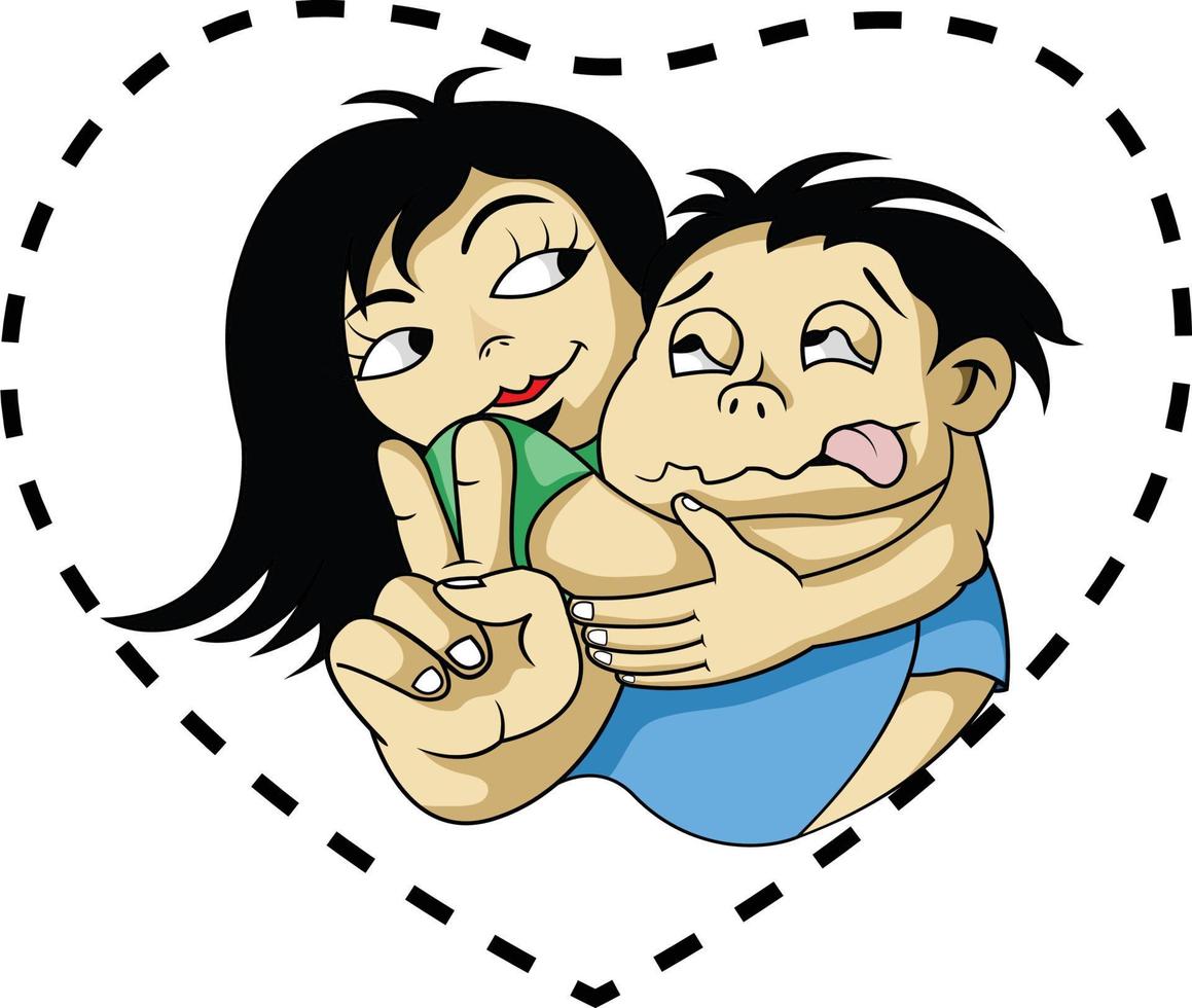 illustration av ett par som älskar varandra vektor
