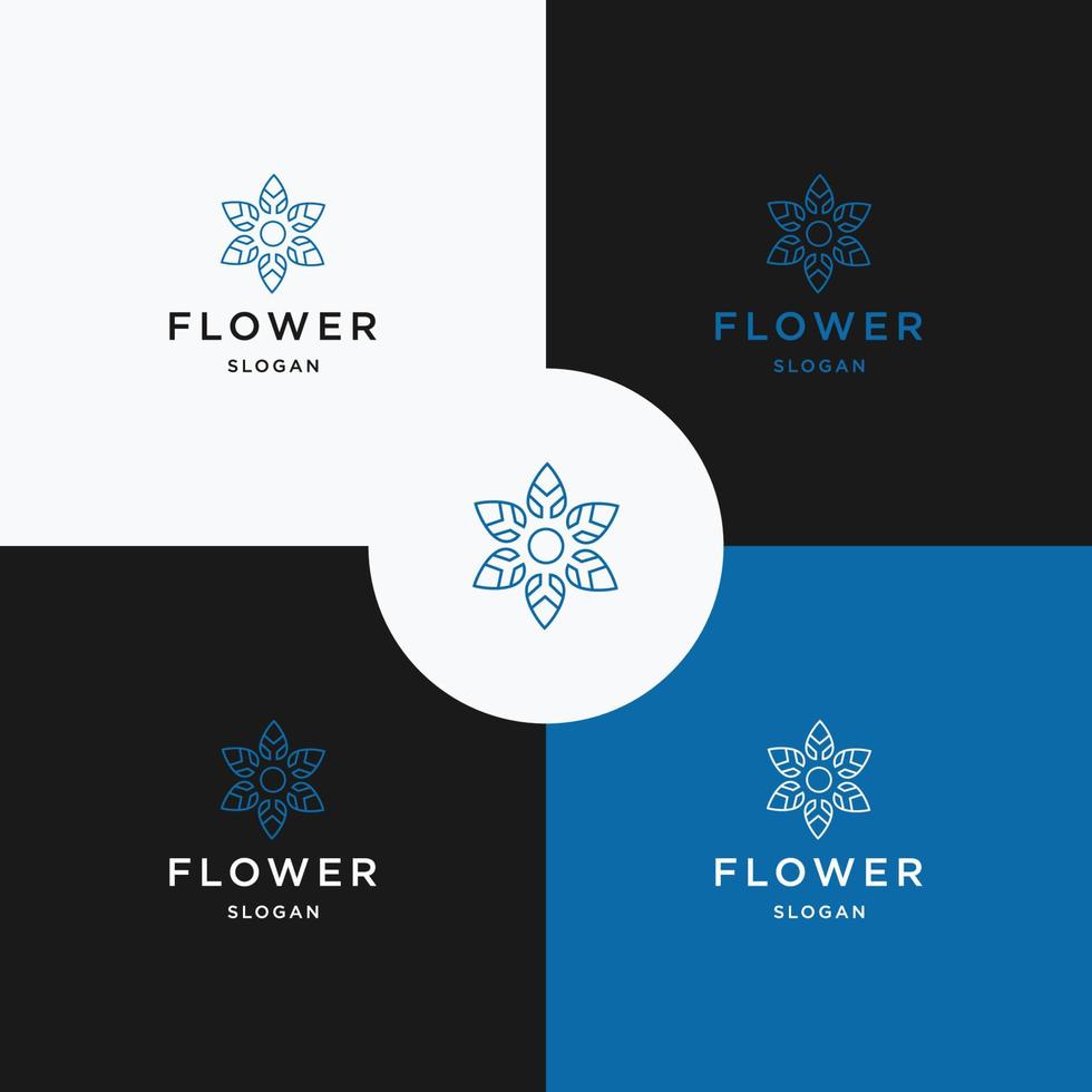 blomma logotyp ikon formgivningsmall vektor