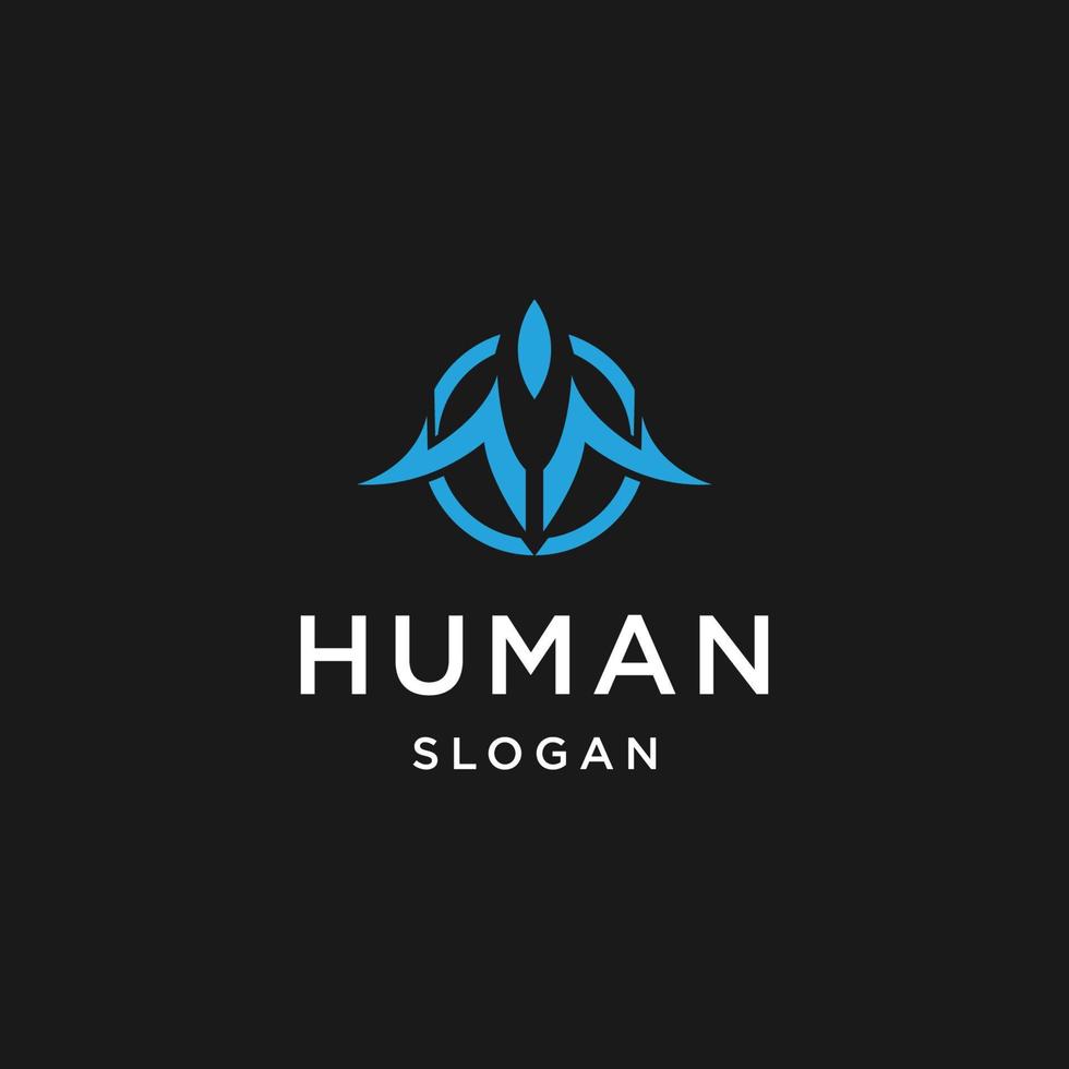 mänsklig logotyp formgivningsmall vektor