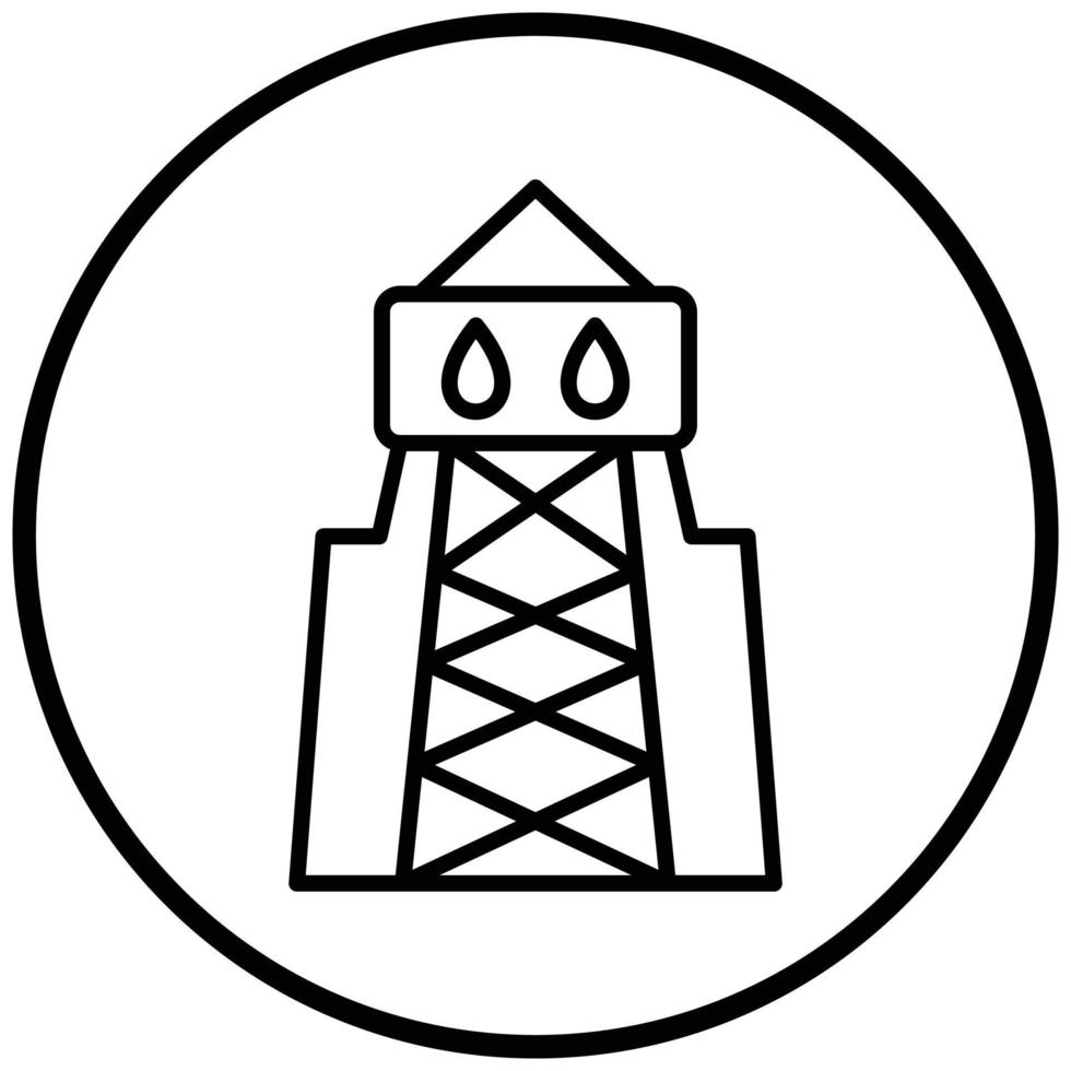 Ölturm-Symbol-Stil vektor