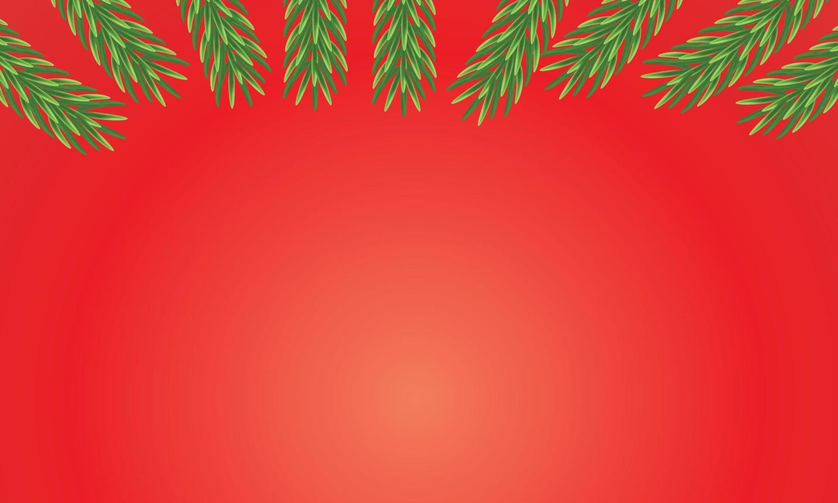 detaljerad röd ram med granris. jul semester bakgrund. vektor illustration.