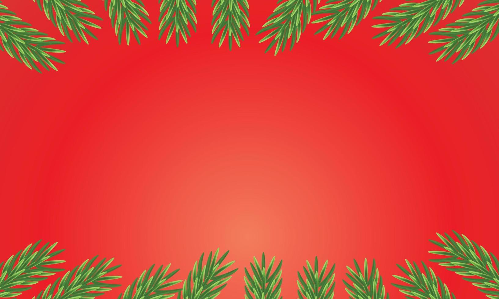 detaillierter roter Rahmen mit Tannenzweigen. Weihnachtsfeiertagshintergrund. Vektor-Illustration. vektor
