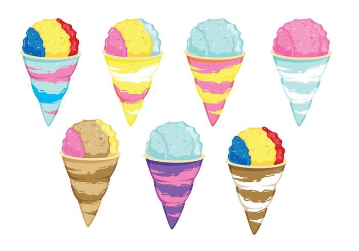 Snow Cone Cup Vectors