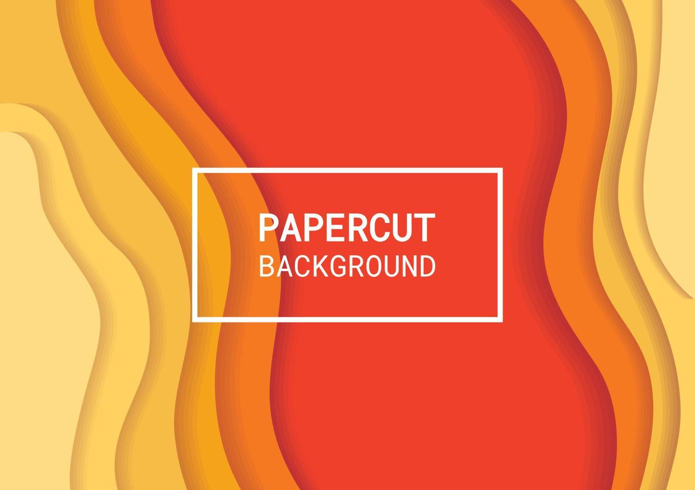 Papierschnitt-Hintergrund-Vektor-Design orangefarbene Tapete vektor