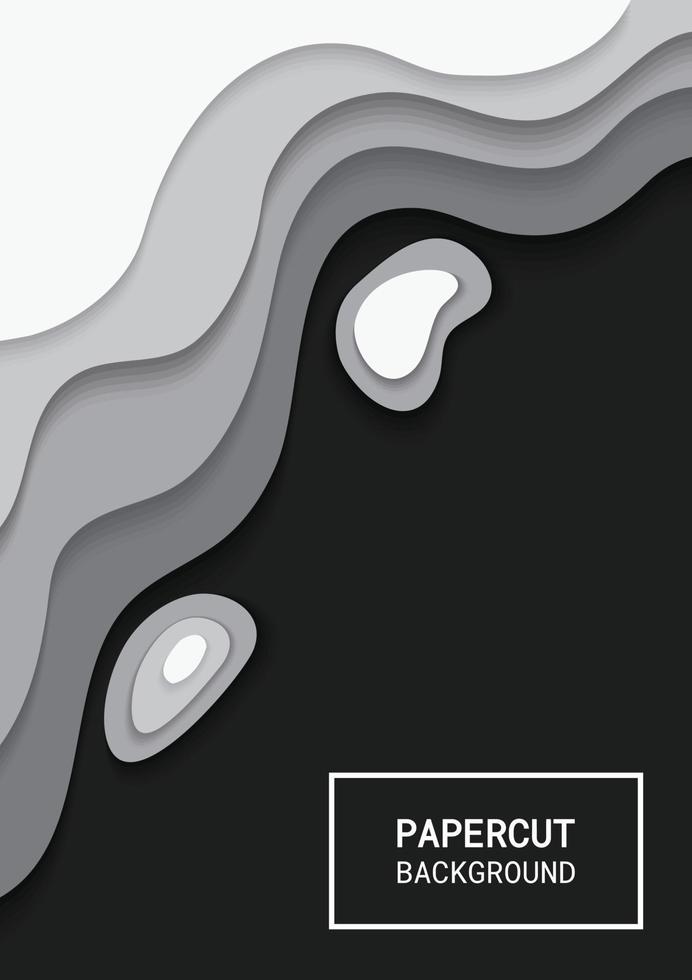 Papercut abstrakte Hintergrundvektor-Designtapete vektor