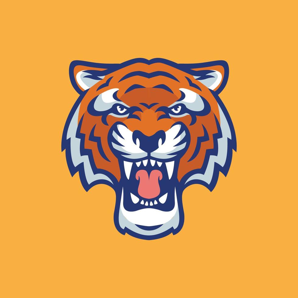 Tigerkopf-Logo-Design-Vektor vektor