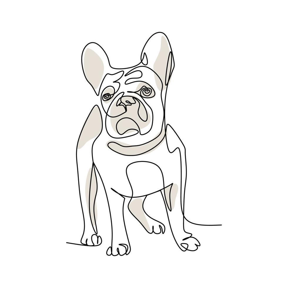 vektorillustration des englischen bulldoggenporträts vektor