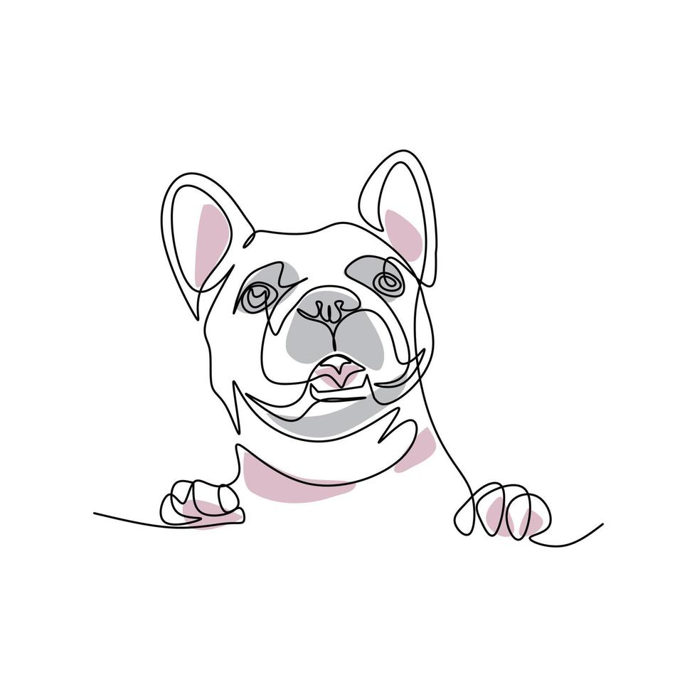 vektorillustration des englischen bulldoggenporträts vektor