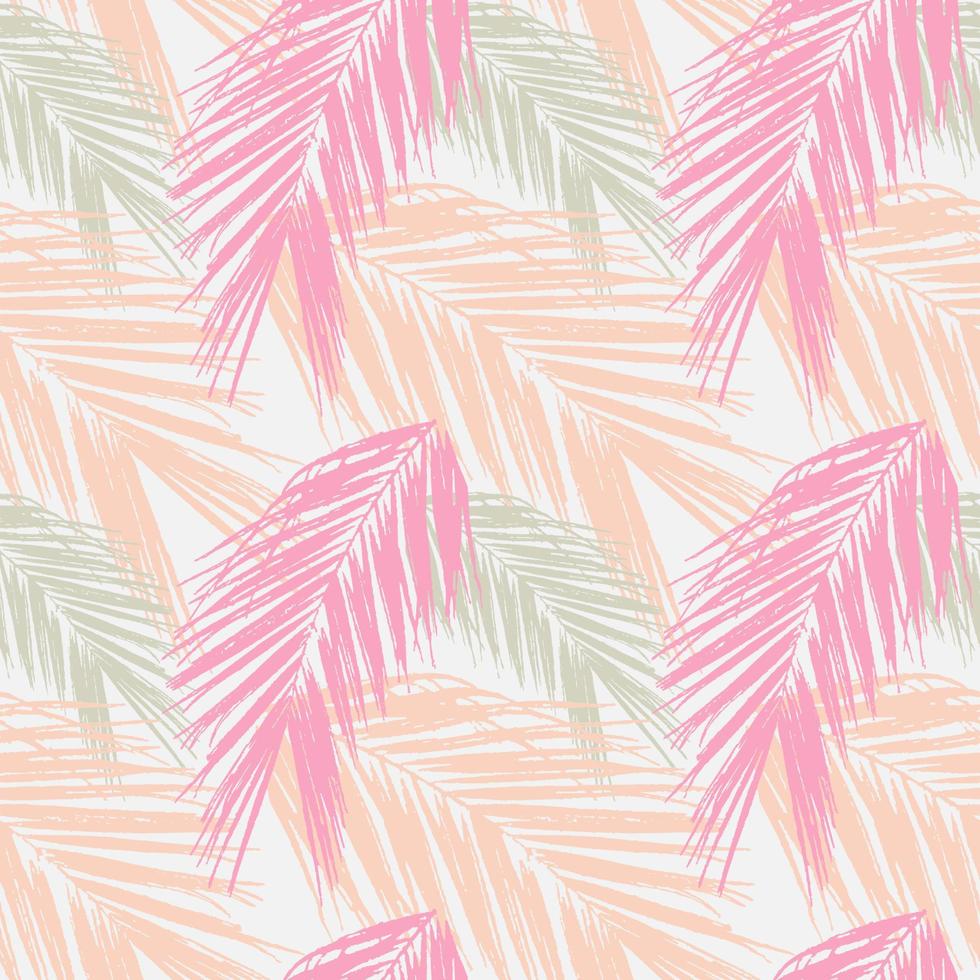 seamless mönster med färgglada palmblad vektor