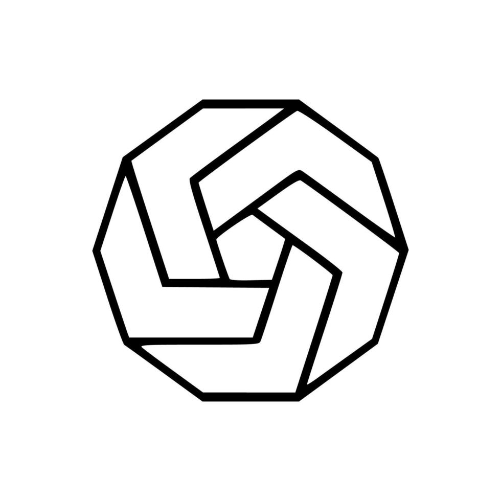 geometrisk ikon logotyp geometriska abstrakta element vektor