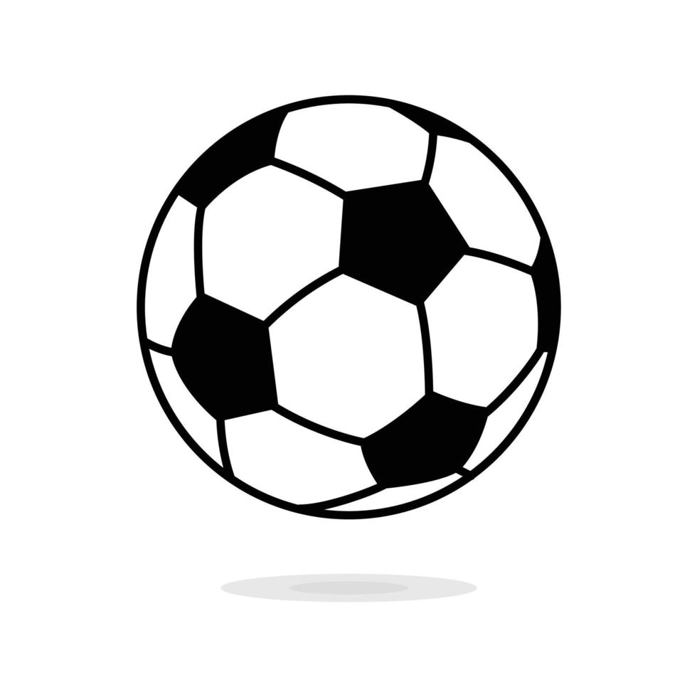 Fußball-Vektor-Symbol auf weißem Hintergrund. vektor