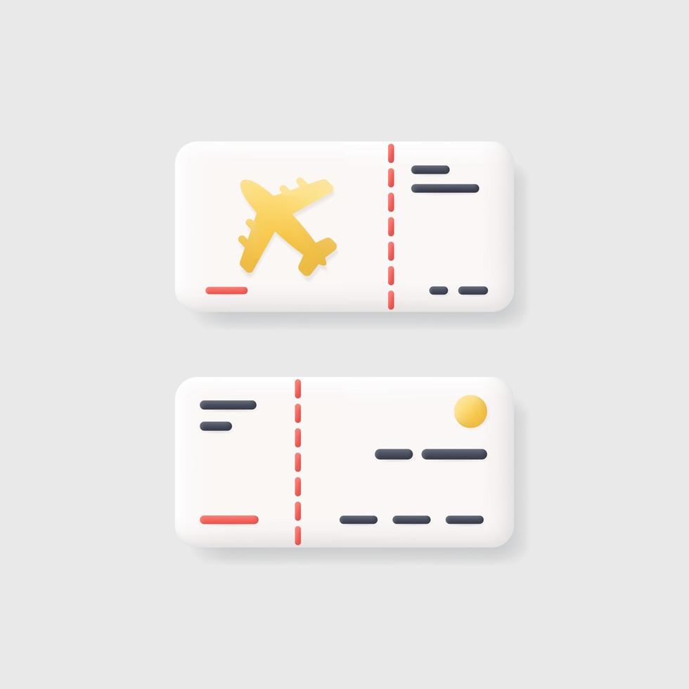 Flugticket-Vektor. Symbol für die Bordkarte der Fluggesellschaft. Vektor-Illustration. vektor