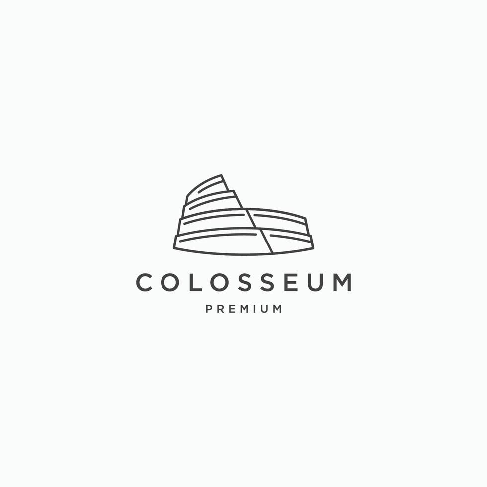 colosseum logotyp formgivningsmall grafisk design vektorillustration vektor