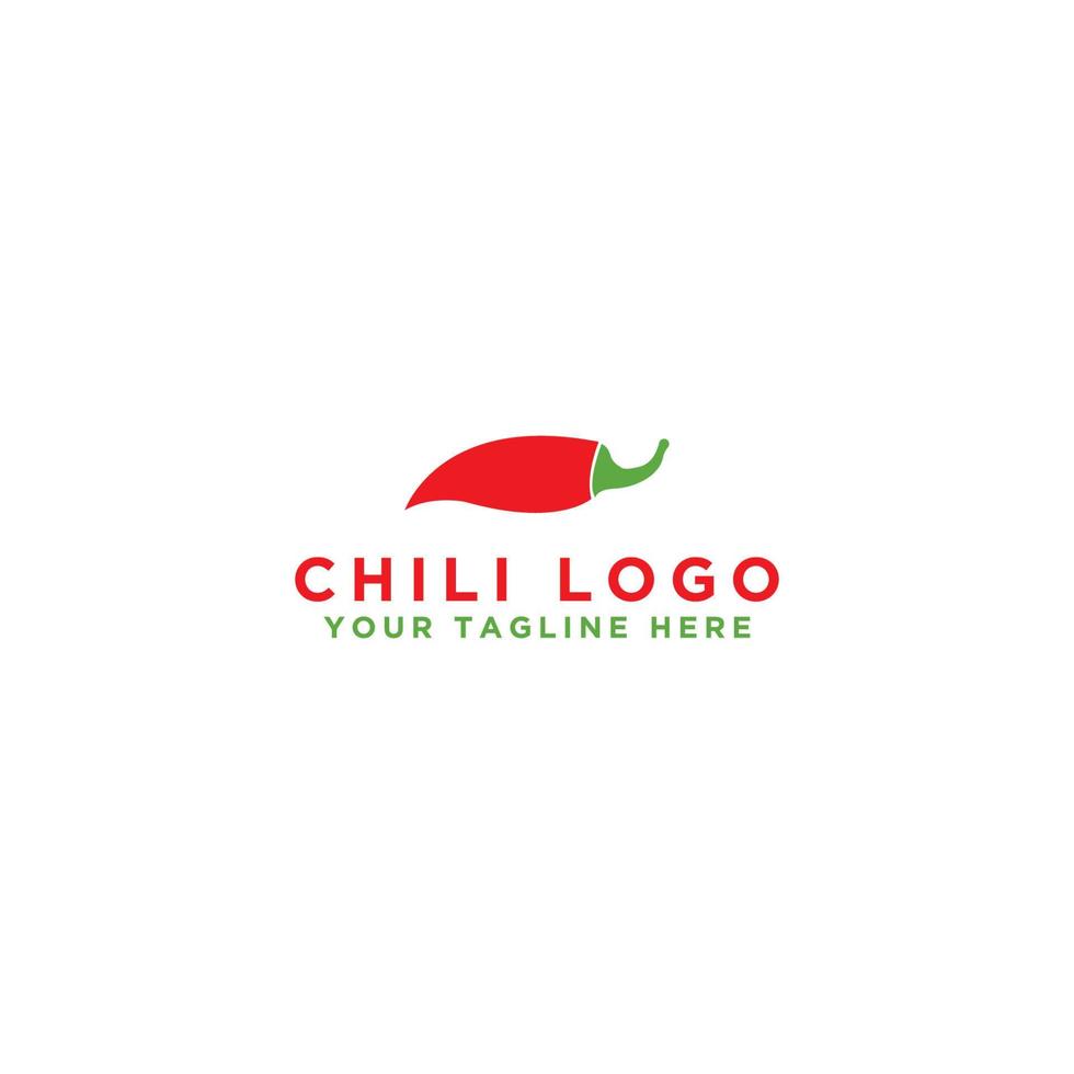 chili logotyp design. isolerade grönsaker. vektor illustration.