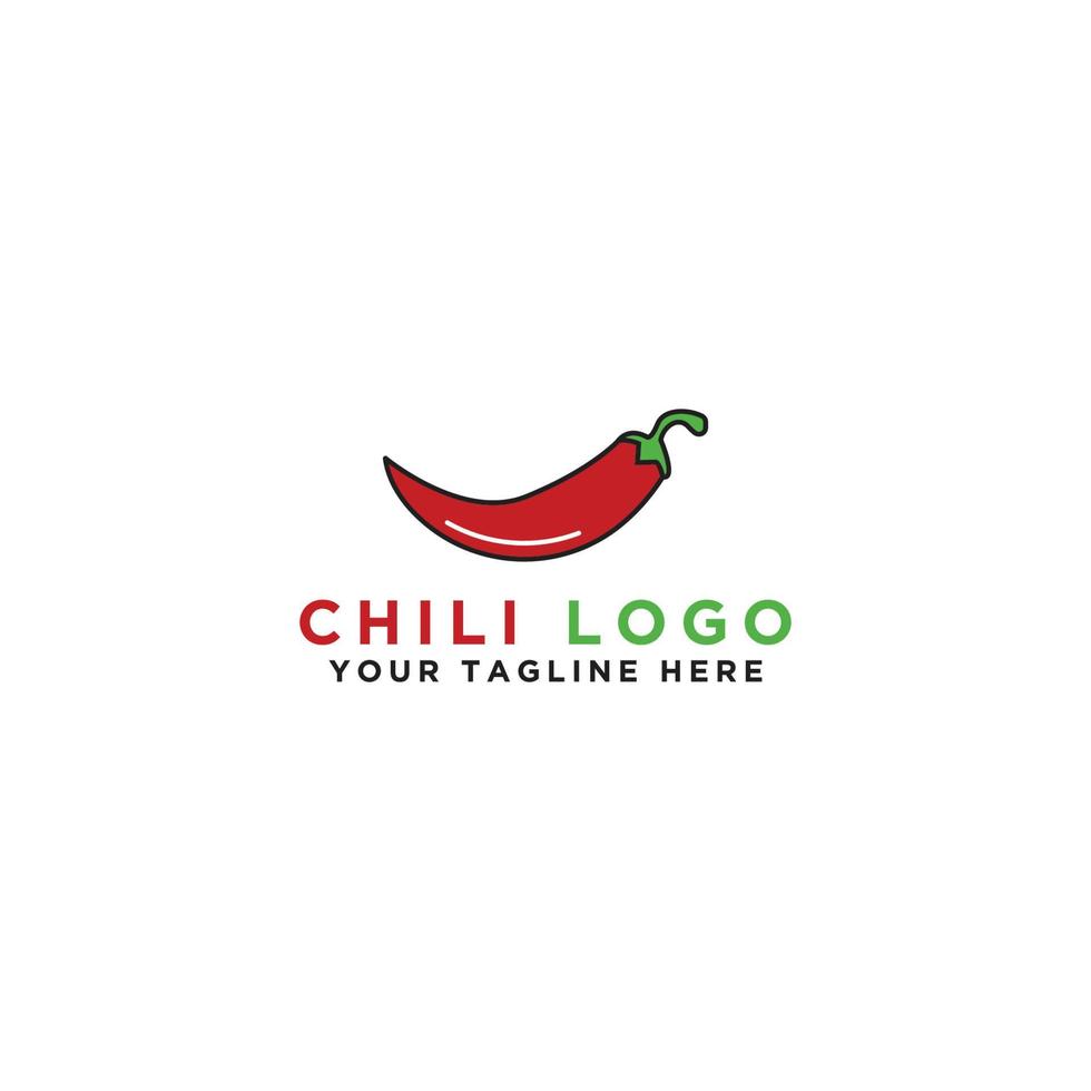 Chili-Logo-Design. isoliertes Gemüse. Vektor-Illustration. vektor