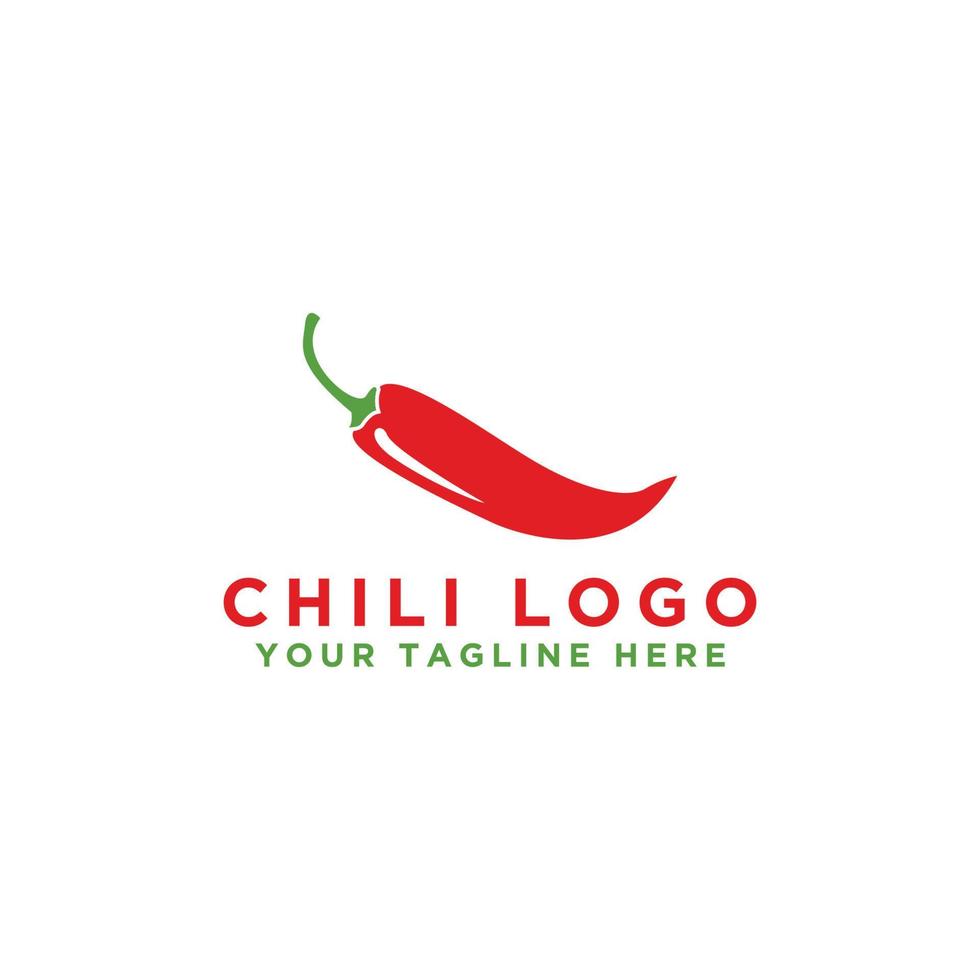 chili logotyp design. isolerade grönsaker. vektor illustration.