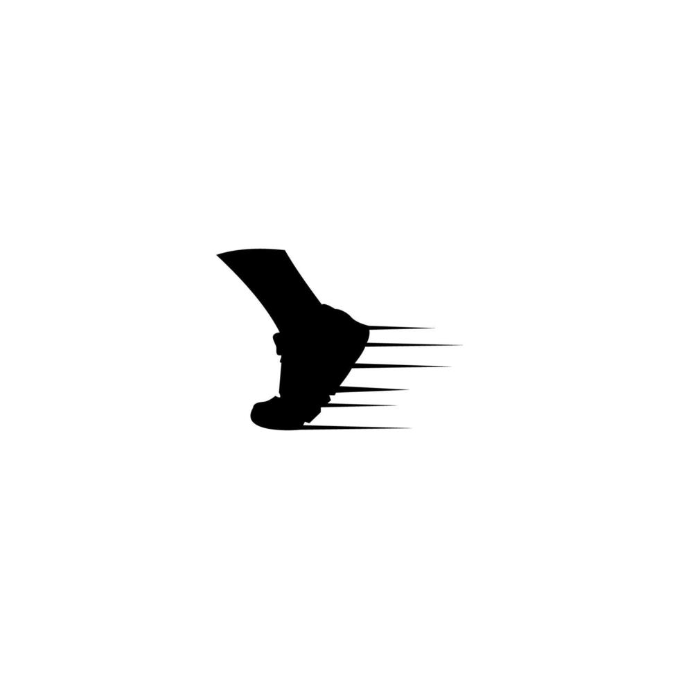 Laufschuh-Symbol. Marathon-Poster und Logo, Emblem-Design auf weißem Hintergrund. vektor