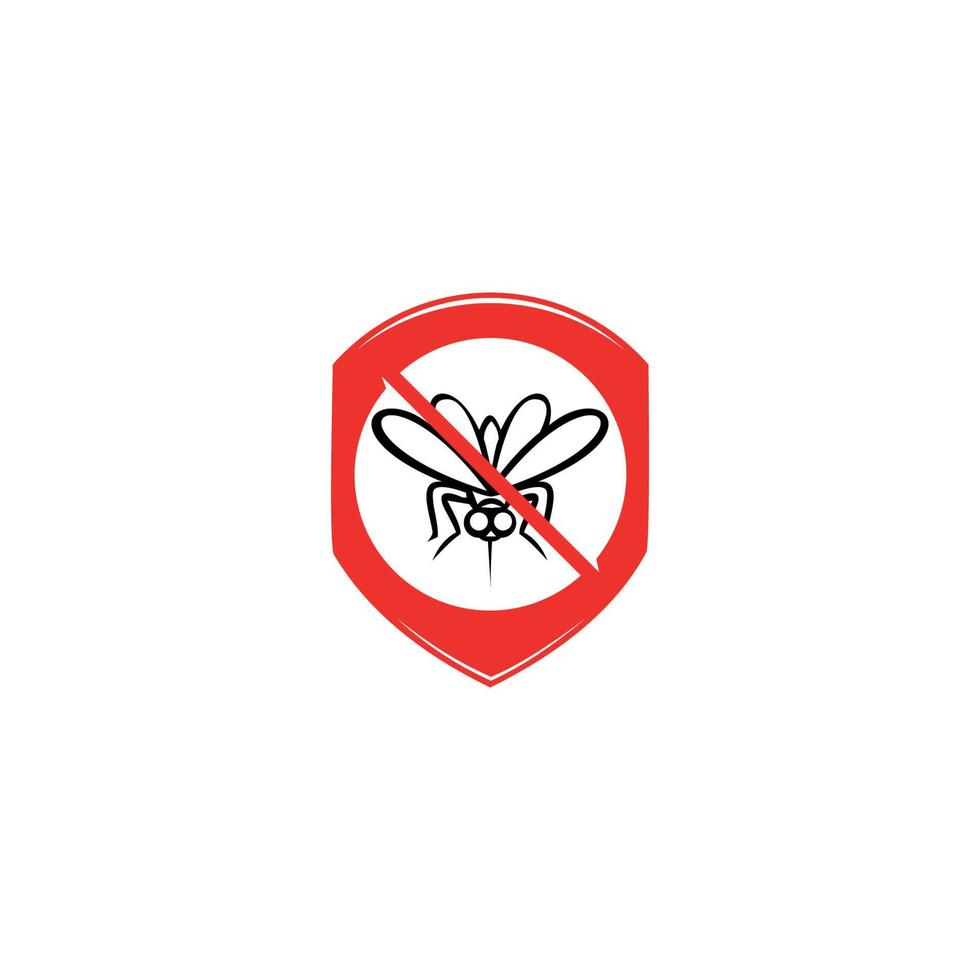 Moskito. Symbol Parasiten-Warnzeichen. Mücken mit Mückenziel. vektor