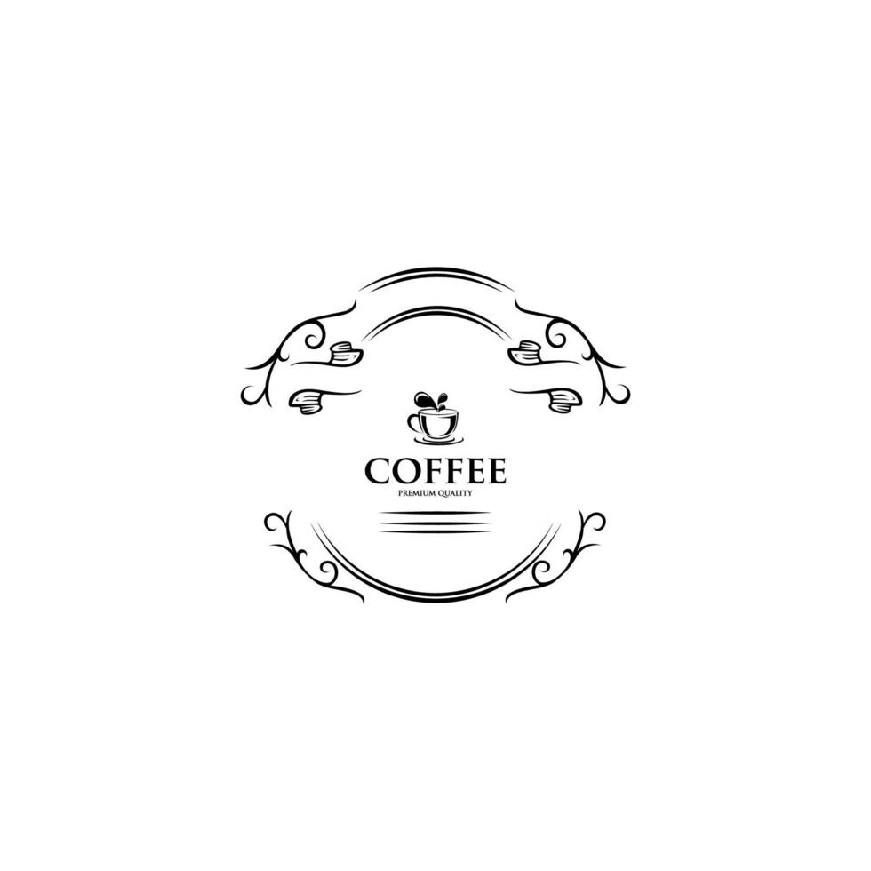 Kaffeetasse Logo Vorlage Vektor Icon Design. Espresso. Symbol für schwarzen Kaffee. Vektor