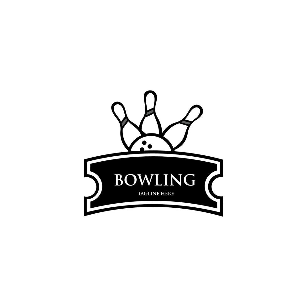 Bowling-Logo-Vorlage-Design-Vektor. geschäftszeichenvorlagen, symbole, identitätsdesignelemente und objekte. vektor
