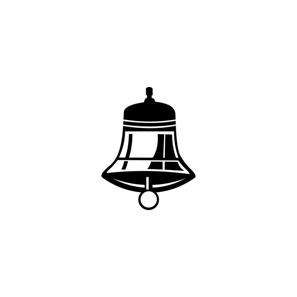 bell logotyp vektor. julklockor, kyrkklocka. vektor logotyp isolerad på vit bakgrund.