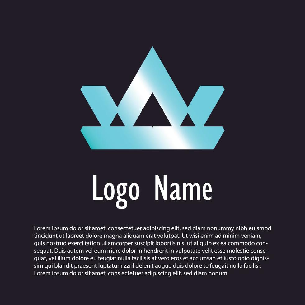 illustration av bokstaven w monogram logotyp design med en gradient färg krona koncept. mycket lämplig för företagslogotyper, webbplatser, emblem, varumärken. vektor