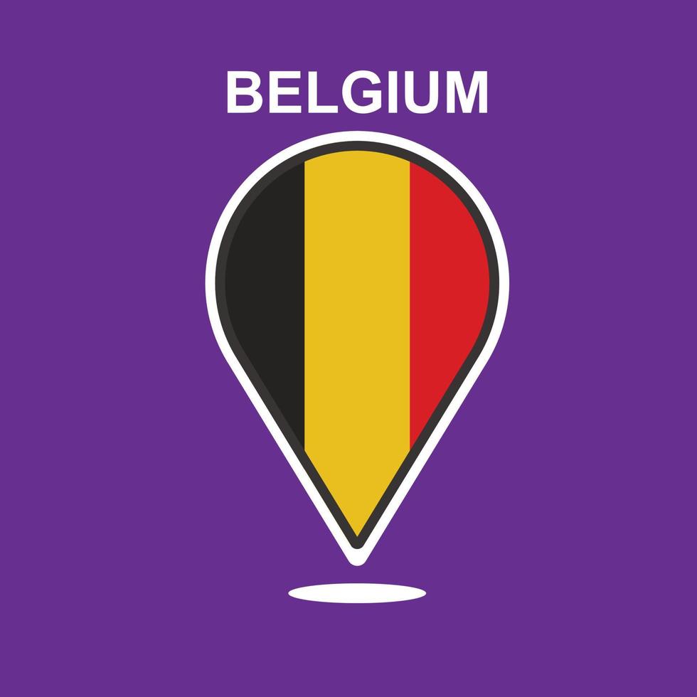 Belgien flagga illustration, nationalitet, självständighet, karta resor, semester. vektor