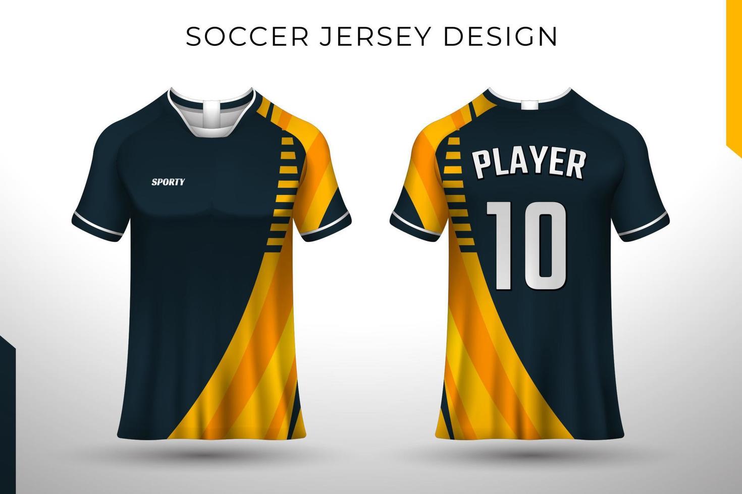 Vorderseite Rückseite T-Shirt-Design. Sportdesign für Fußball, Rennen, Radfahren, Gaming-Jersey-Vektor. vektor