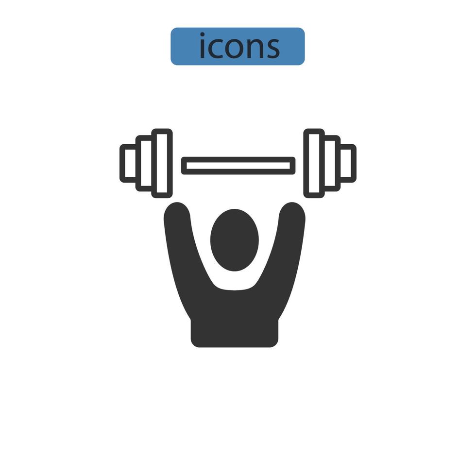 Fitness-Symbole symbolen Vektorelemente für Infografik-Web vektor