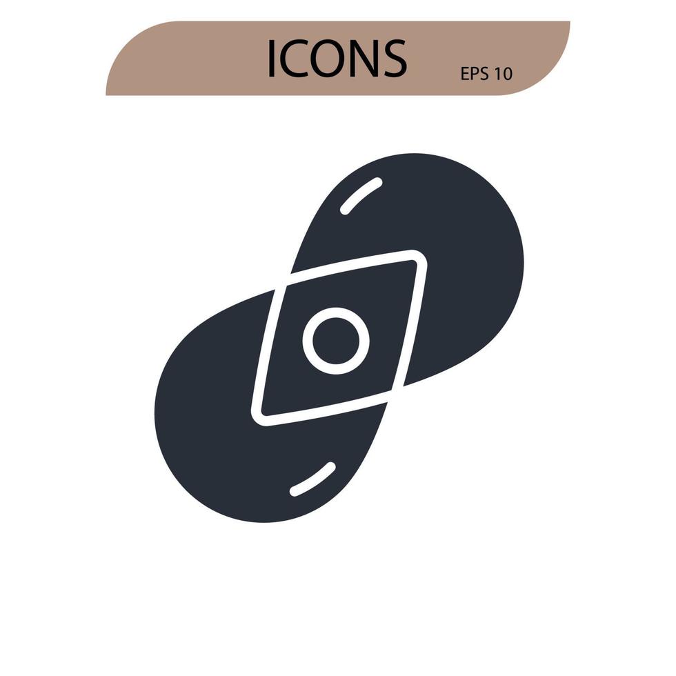 Logo-Symbole symbolen Vektorelemente für das Infografik-Web vektor