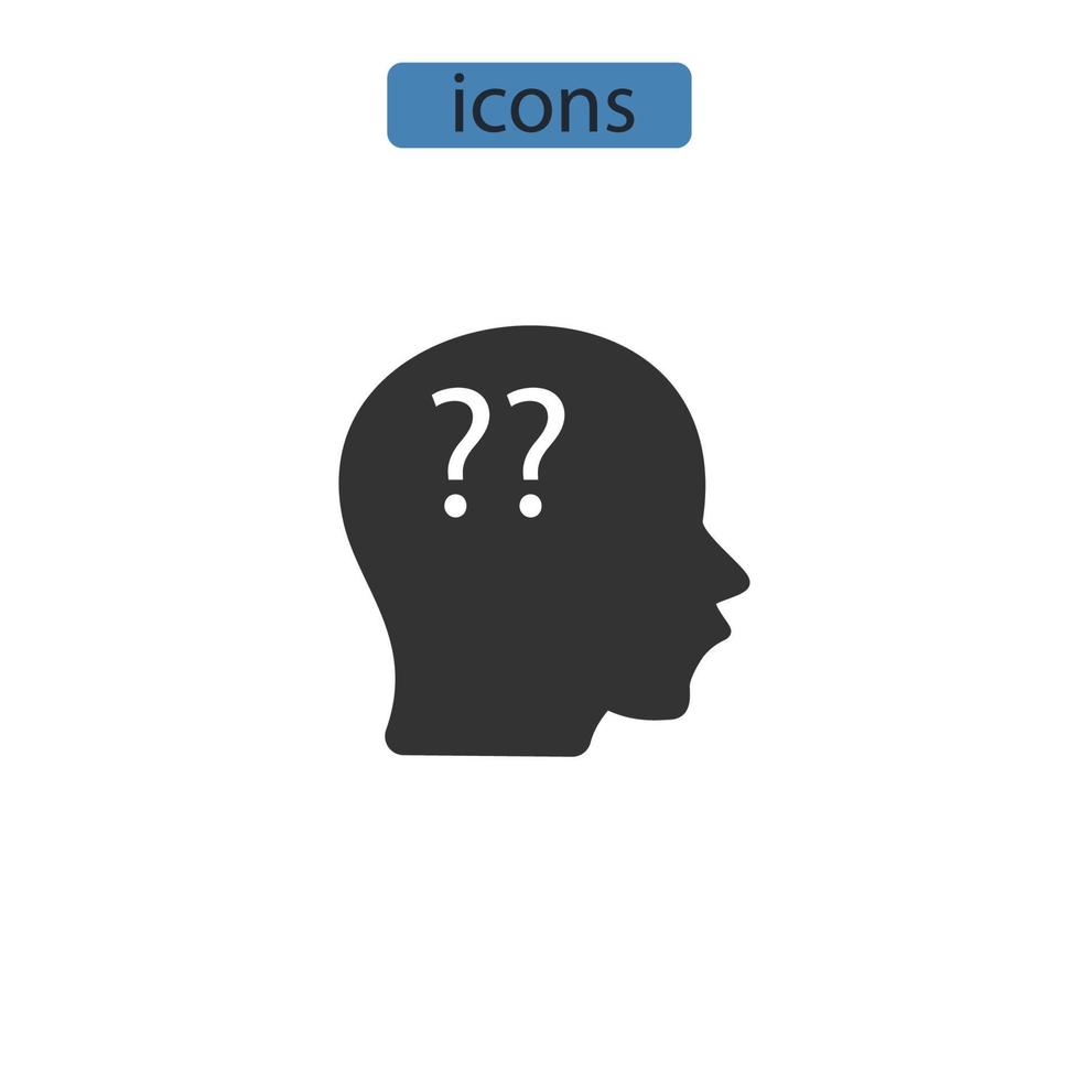 Fragezeichenikonen symbolen Vektorelemente für infographic Web vektor