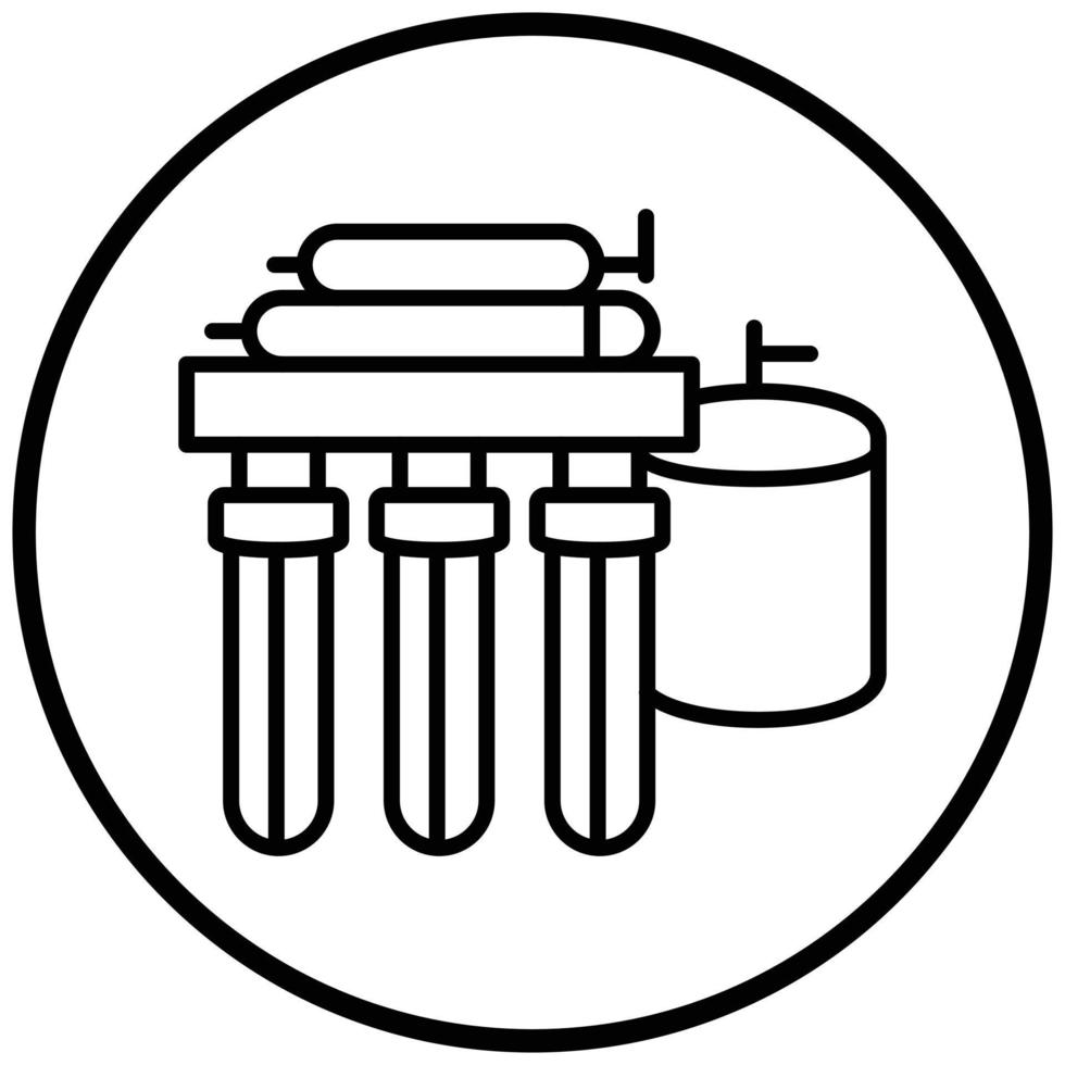 Symbolstil für Wasserfiltration vektor