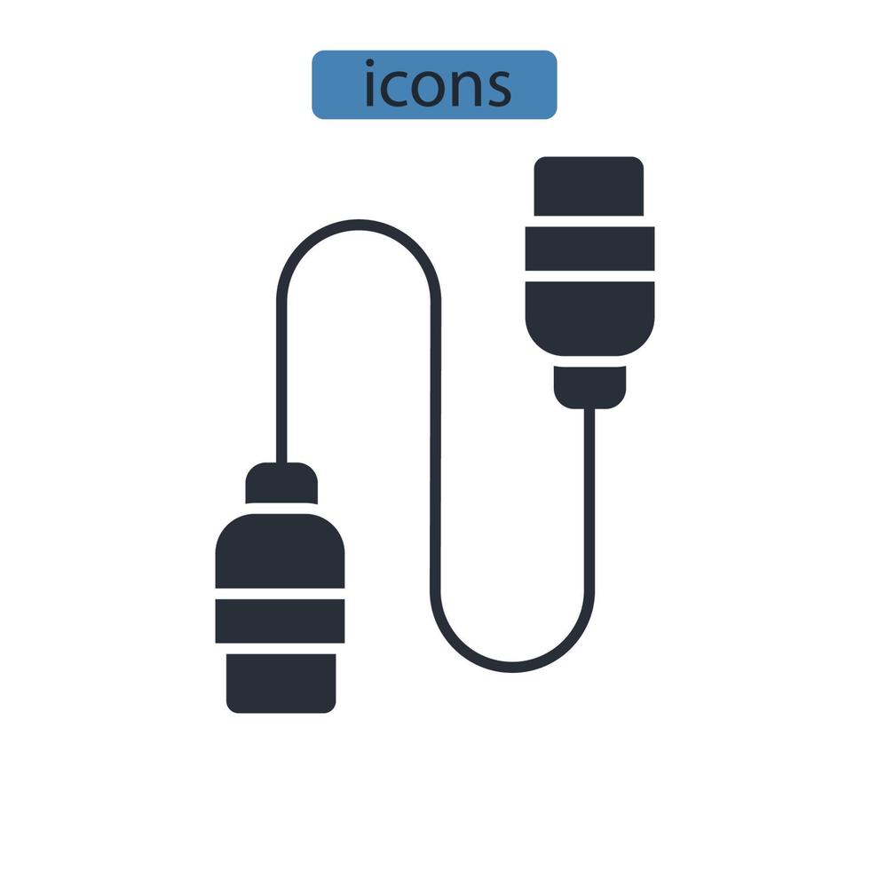 kabel ikoner symbol vektor element för infographic webben