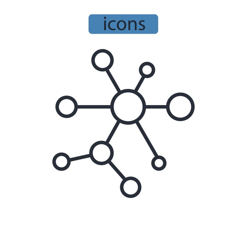 Netzwerksymbole symbolen Vektorelemente für das Infografik-Web vektor