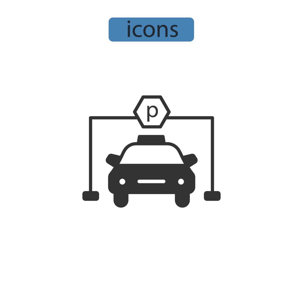 parkering ikoner symbol vektorelement för infographic webben vektor