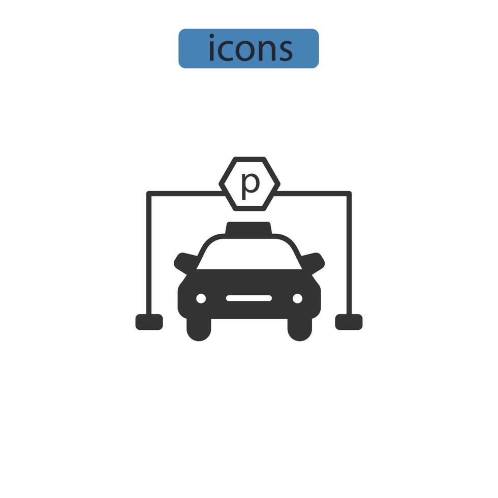 Parksymbole symbolen Vektorelemente für das Infografik-Web vektor