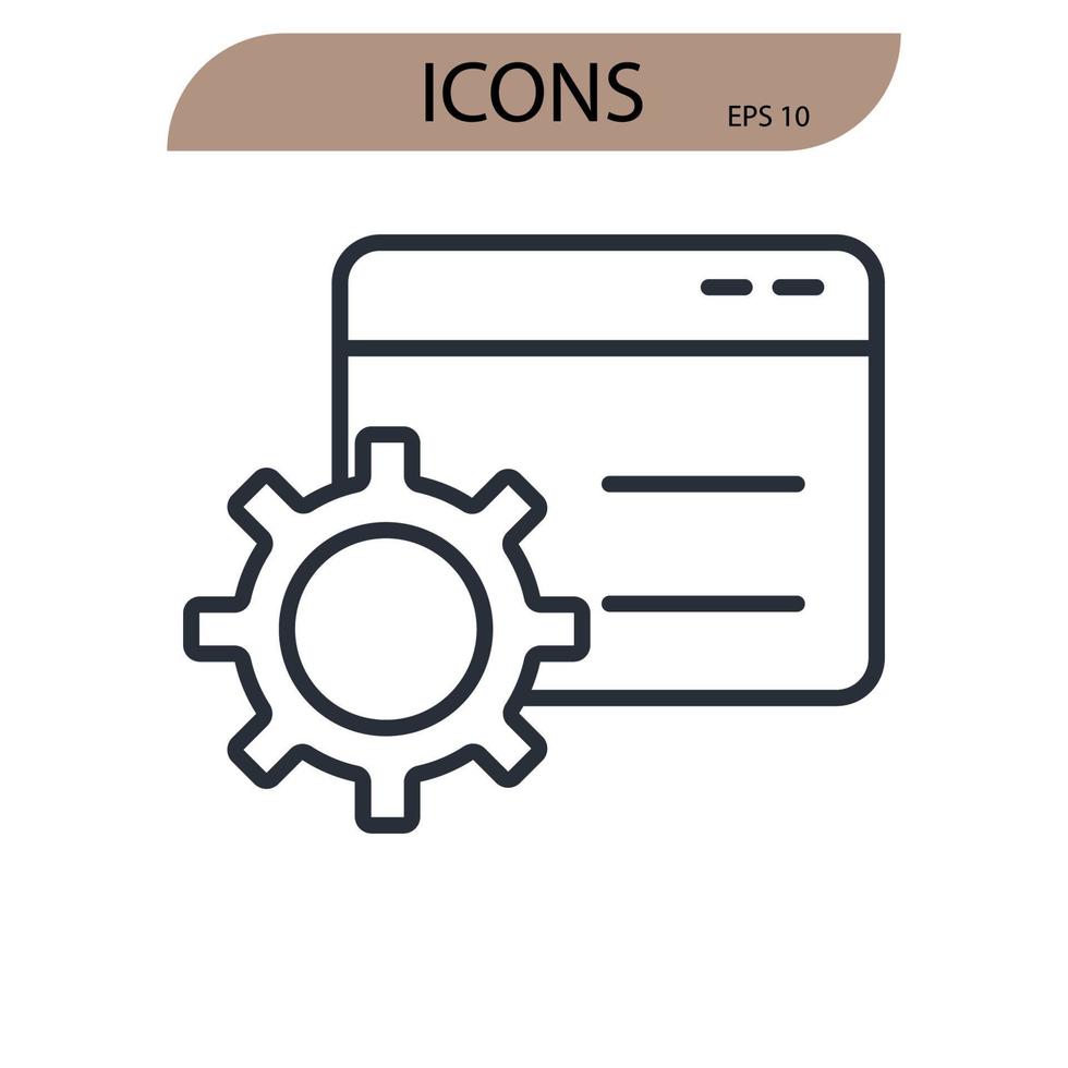 seo ikoner symbol vektorelement för infographic webben vektor