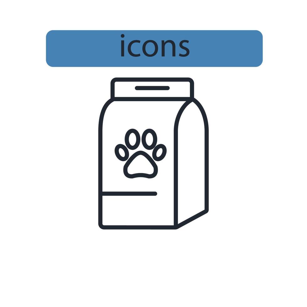 Tiernahrung Symbole symbol Vektorelemente für Infografik-Web vektor
